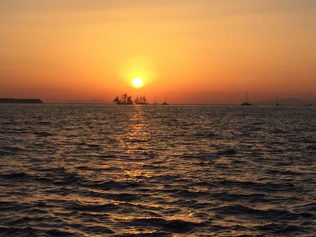 Boat sunset